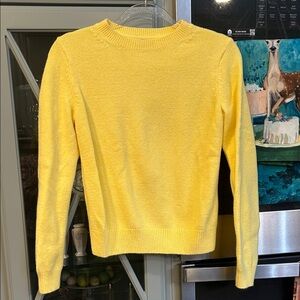 GAP Women's Bright Yellow Crew Neck Sweater